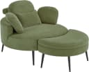 OTTO home Loveseat Riko Sessel Grün mit Stauraumhocker und Verstellfunktion Bild 3