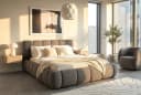 ATLANTIC home collection Polsterbett Nuala Grau Melange-Effekt Bild 2
