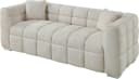 ATLANTIC HOME COLLECTION 3-Sitzer Sofa Creme mit Zierkissen Bild 3