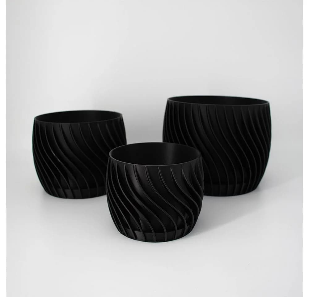 Shapes Blumentopf mit Unterteller Spiraloptik - Bild 5