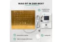 build-yours.de Wortuhr Jupiter LED Wanduhr goldfarben Bild 4