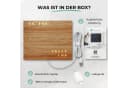 build-yours.de Wortuhr Jupiter LED - WLAN & App-Steuerung - Braun/Bunt Bild 1