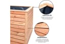 Mega-Holz Hochbeet Rhombus XXL Lärchenholz 346x80x73cm Bild 4