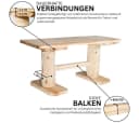 Mega-Holz Garten-Essgruppe Massive rustikale Sitzgarnitur aus heimischer Lärche Bild 5