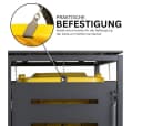 Mega-Holz Mülltonnenbox BASIC Anthrazit 4er 240l mit Schloss Bild 4