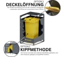 Mega-Holz Mülltonnenbox BASIC Anthrazit 4er 240l mit Schloss Bild 5