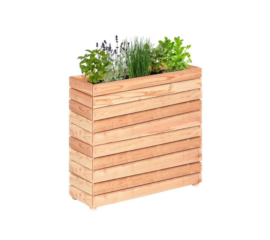 Mega-Holz Hochbeet Balkon Pflanzkübel 90x30x75 cm Lärche Holz Modular - Bild 2
