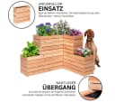 Mega-Holz Hochbeet Balkon Pflanzkübel 90x30x75 cm Lärche Holz Modular Bild 5