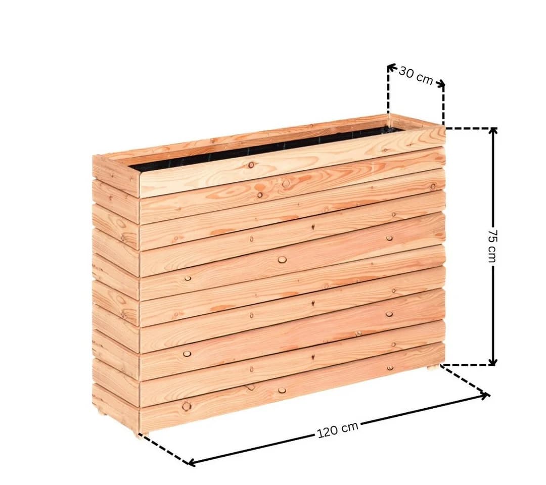 Mega Holz Hochbeet Lärche Modulo L 120x30x39 - Bild 4