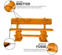 Mega-Holz Garten-Essgruppe Rustikal Kiefer 1 Tisch 2 Bänke Bild 4