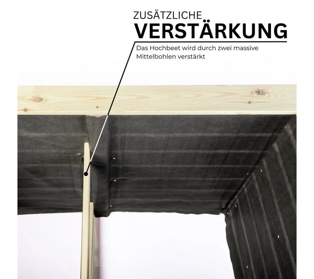 Mega-Holz Hochbeet PLANTO Kiefer Stecksystem - Bild 5