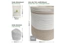 WIESEN.design Wäschekorb Ben Geflochten Braun 61L Bild 1