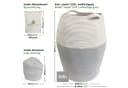 WIESEN.design Wäschekorb Jamila Grau/Weiß 105L Baumwolle Bild 1