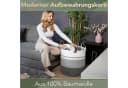 WIESEN.design Wäschekorb EMILIA Grau Geflochten Faltbar 80L Bild 1