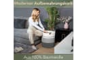 WIESEN.design Wäschekorb EMILIA Grau Geflochten Faltbar Bild 1
