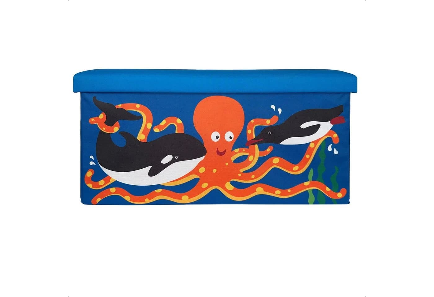 WIESEN.design Spielzeugtruhe 54L Blau Sitzbank mit Stauraum - Bild 2