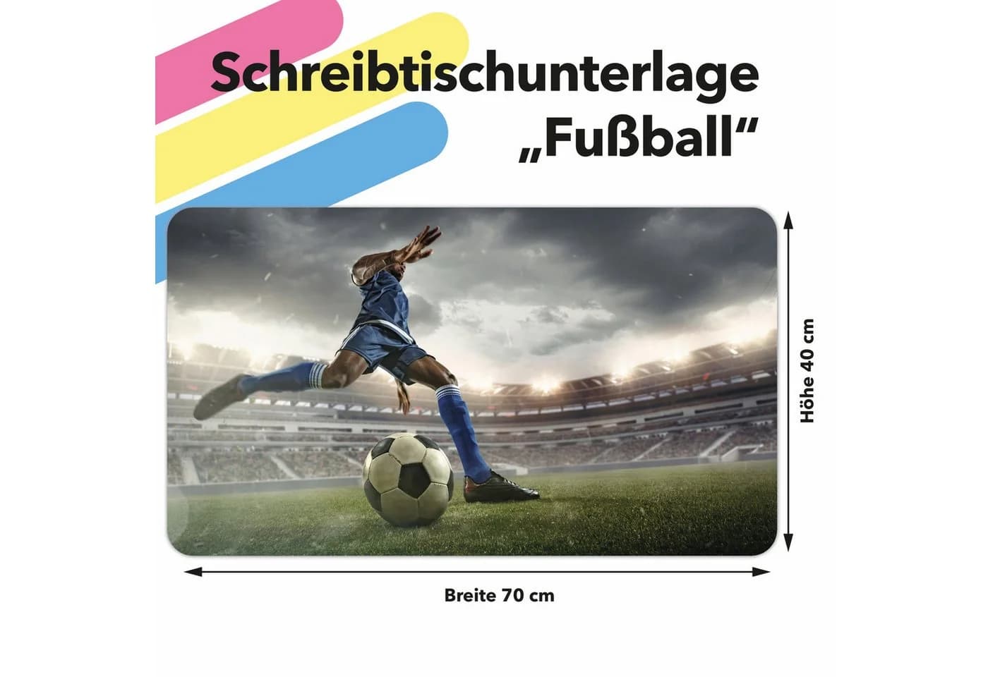 Lineo Schreibtischunterlage XXL abwischbar bunt
