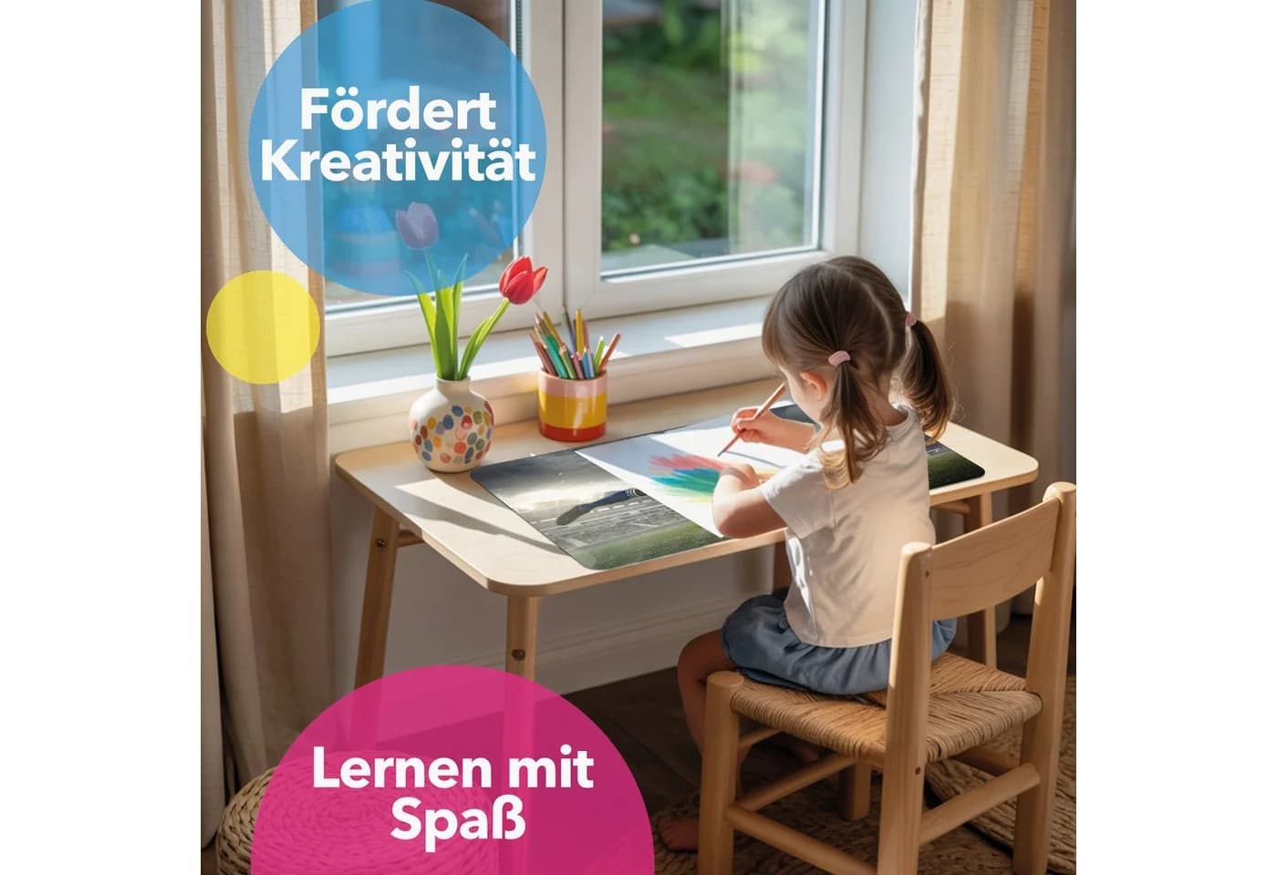 Lineo Schreibtischunterlage XXL abwischbar bunt - Bild 4