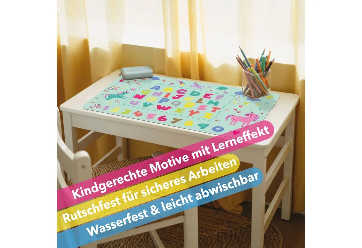 Lineo Schreibtischunterlage Malunterlage abwischbar Einhorn & Prinzessin - Bild 3