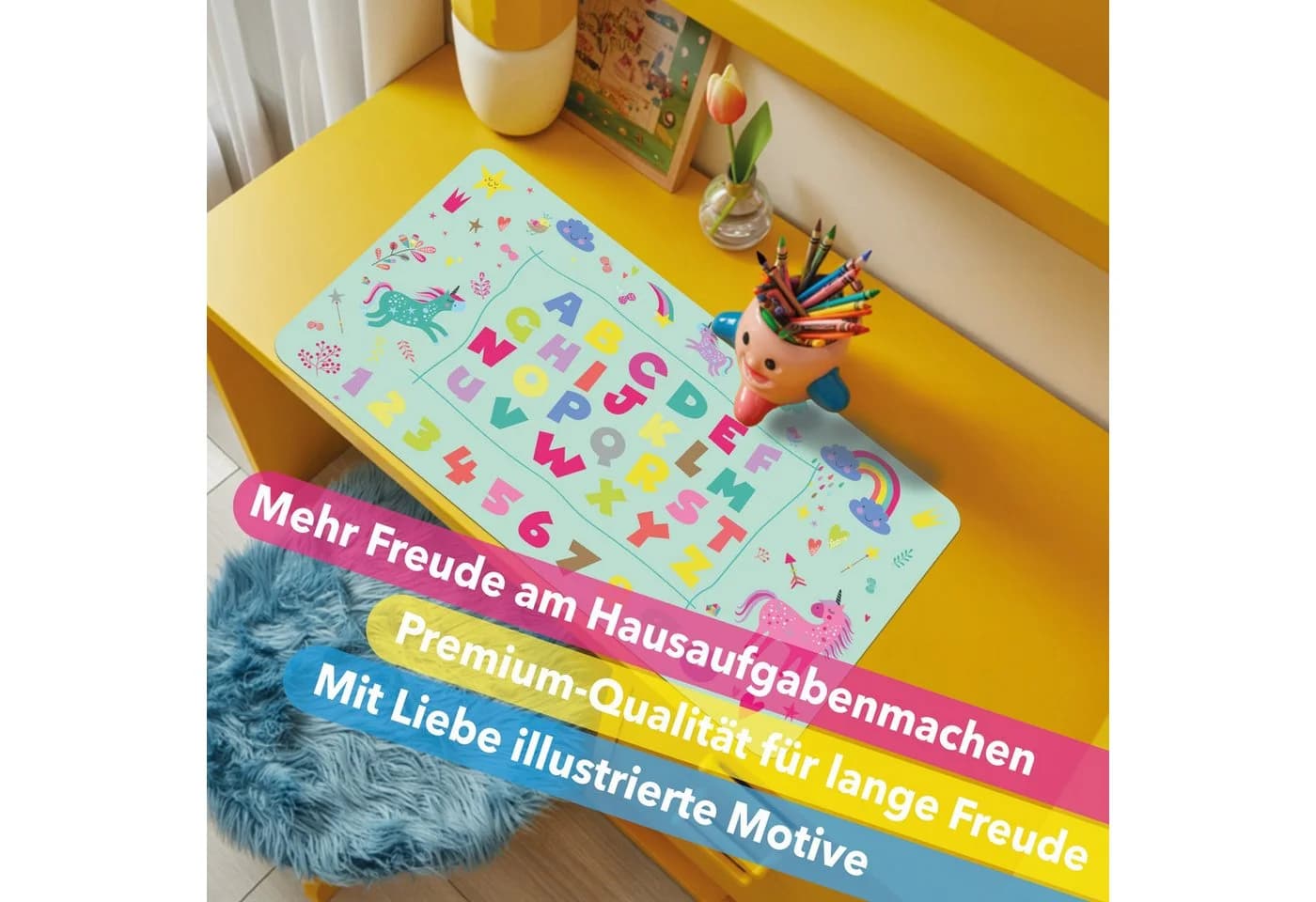 Lineo Schreibtischunterlage Malunterlage abwischbar Einhorn & Prinzessin - Bild 5