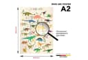 Lineo Poster Dinosaurier ABC Lernbild Bunt Cartoon Kinderzimmer Bild 1