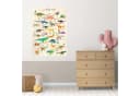 Lineo Poster Dinosaurier ABC Lernbild Bunt Cartoon Kinderzimmer Bild 5