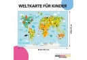 Lineo Poster Weltkarte für Kinder bunt Lernbild Bild 1
