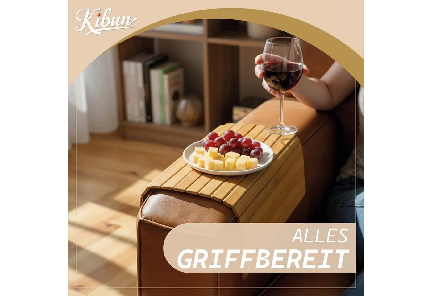 Kibun Ablagetisch Flexible Couch-Ablage aus Bambus - Bild 4