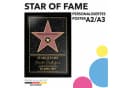 Lineo Personalisiertes Poster Star of Fame Hollywood Stern mit Holzrahmen Bild 1