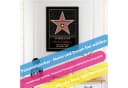 Lineo Personalisiertes Poster Star of Fame Hollywood Stern mit Holzrahmen Bild 3