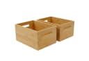 Kibun Stapelbare Holzkiste Bambus mit Griffen Bild 2