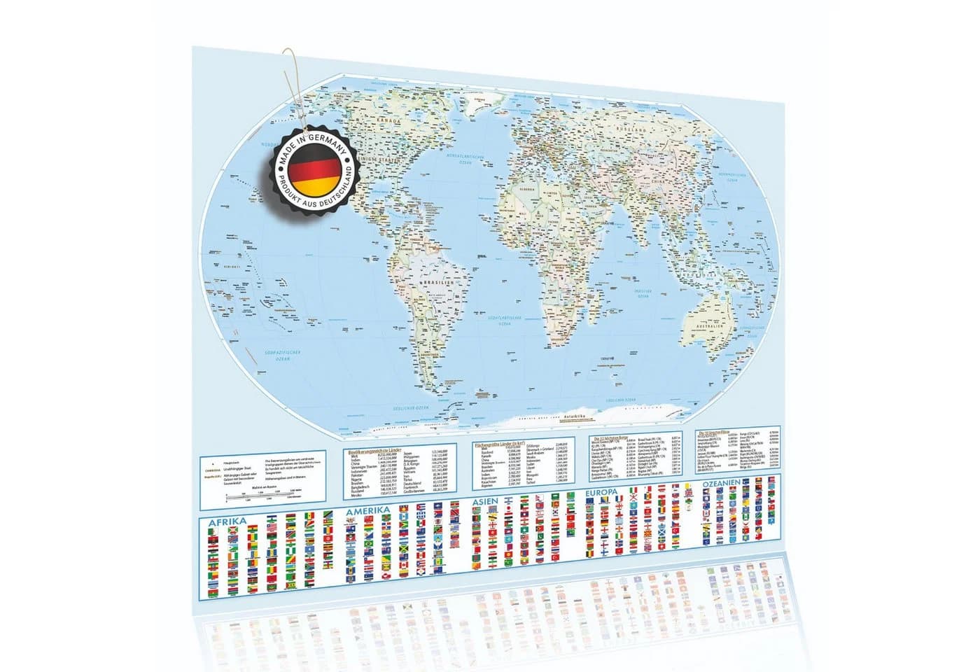 Lineo Poster Weltkarte XXL Equal Earth Bunt - Bild 2