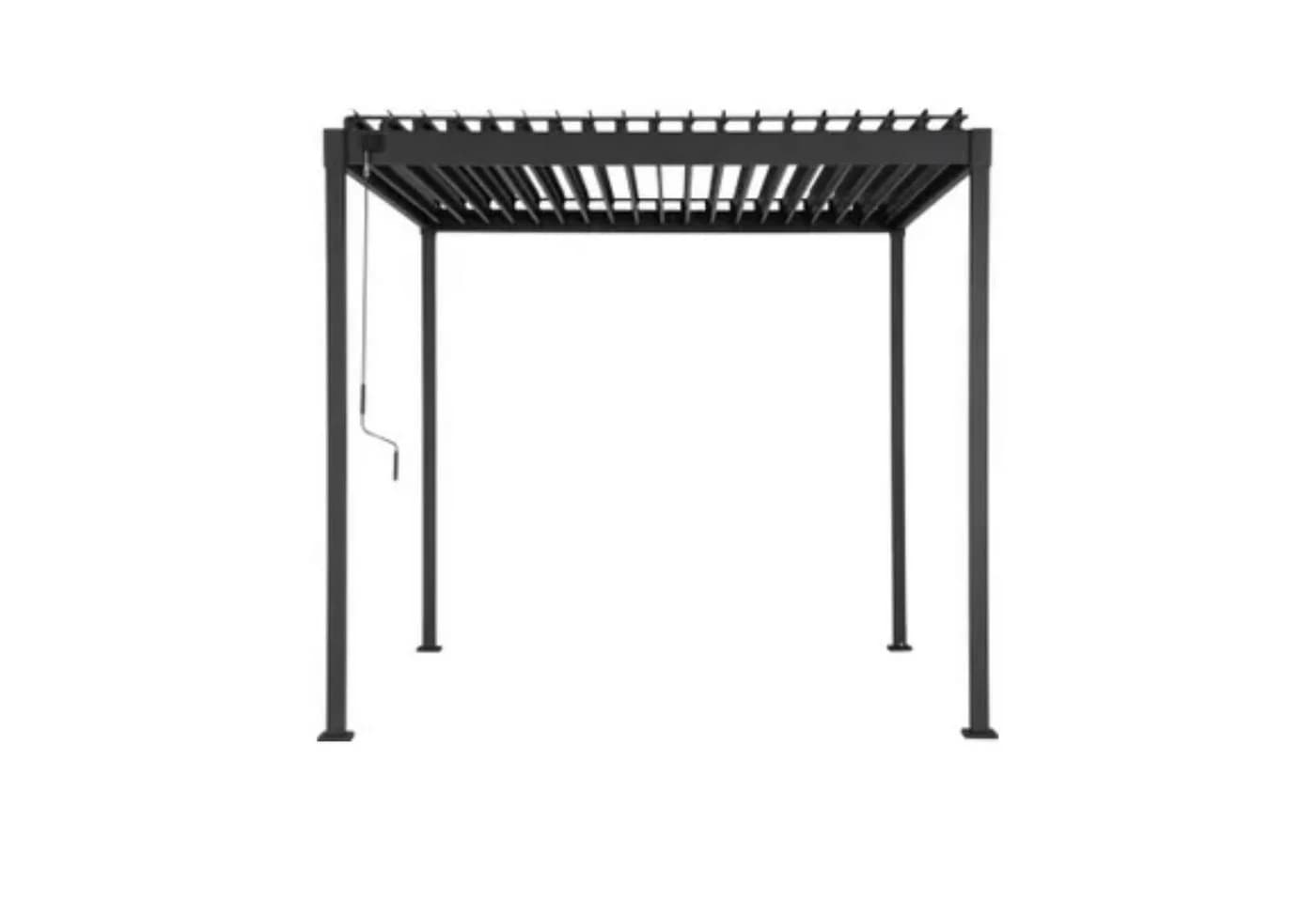 Mirador Pergola 80S Pavillon Terrassenüberdachung Anthrazit Stahl Lamellendach