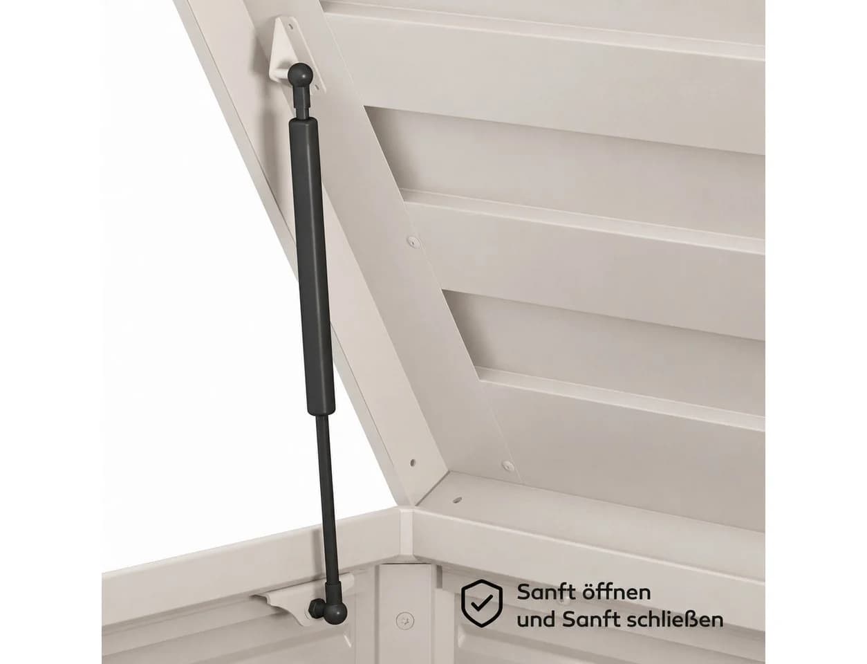 Mirador Gartenbox Aluminium Anthrazit mit Rollen & Soft-Close - Bild 5