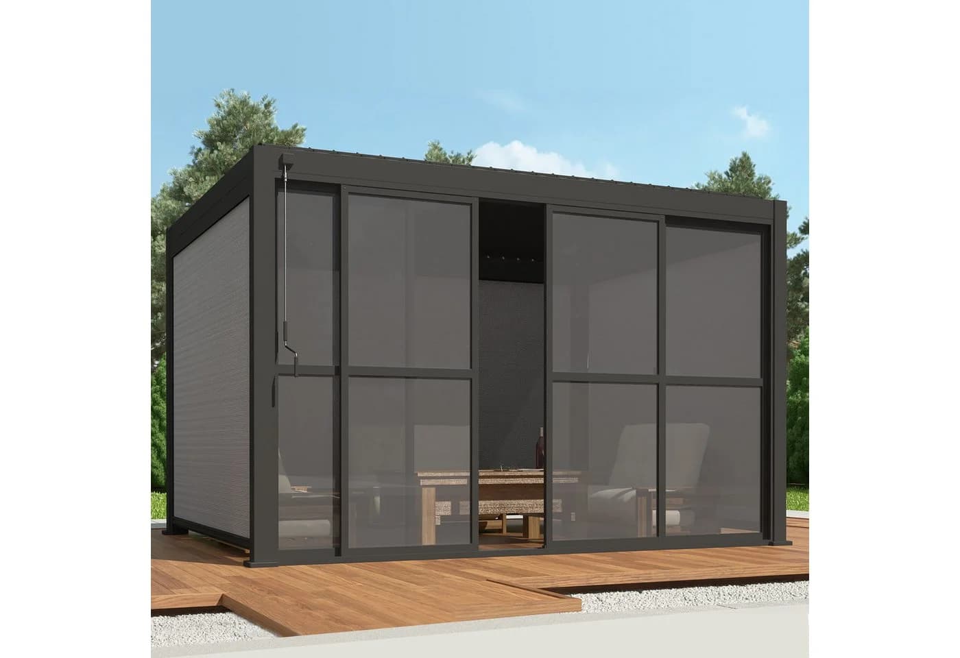 Mömax DE Pergola Seitenteil Anthrazit
