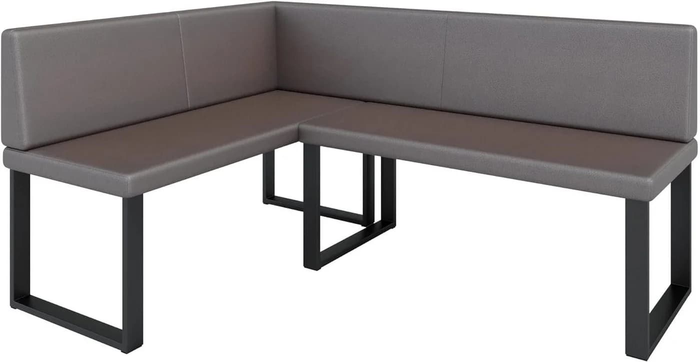 AN FURNITURE STORE Eckbank ALINA Metall Braun Kunstleder - Bild 2