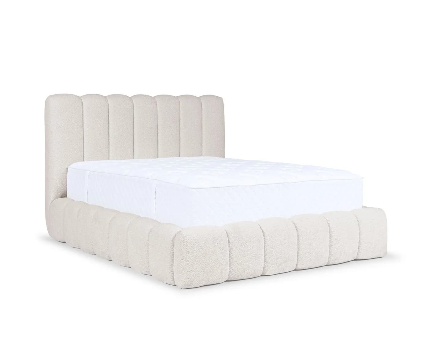 AN FURNITURE STORE Polsterbett KLOE - Bett mit Bettkasten und gepolstertem Kopfteil