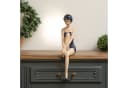 Moritz Dekofigur Retro Badefigur Blau-Weiß Punkte Resin Bild 1