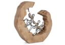 Moritz Teamwork-Skulptur Aluminium auf Mangoholz 24 cm Bild 2