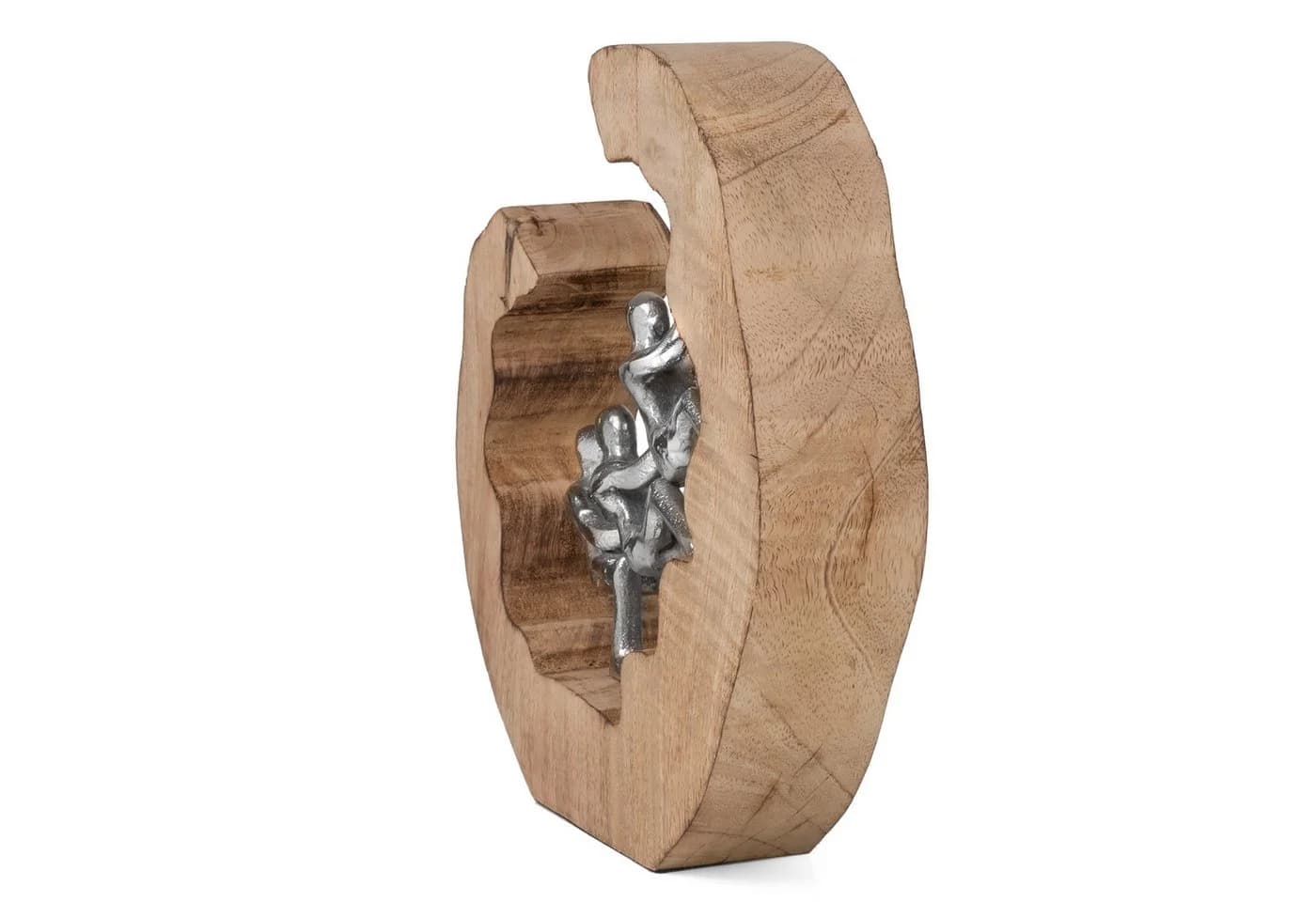 Moritz Teamwork-Skulptur Aluminium auf Mangoholz 24 cm - Bild 5