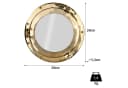 Moritz Wandspiegel Bullauge Messing 29 cm Glänzend Bild 3
