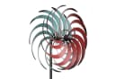 Moritz Metall-Windrad doppelläufig rot-türkis Gartendeko Bild 4