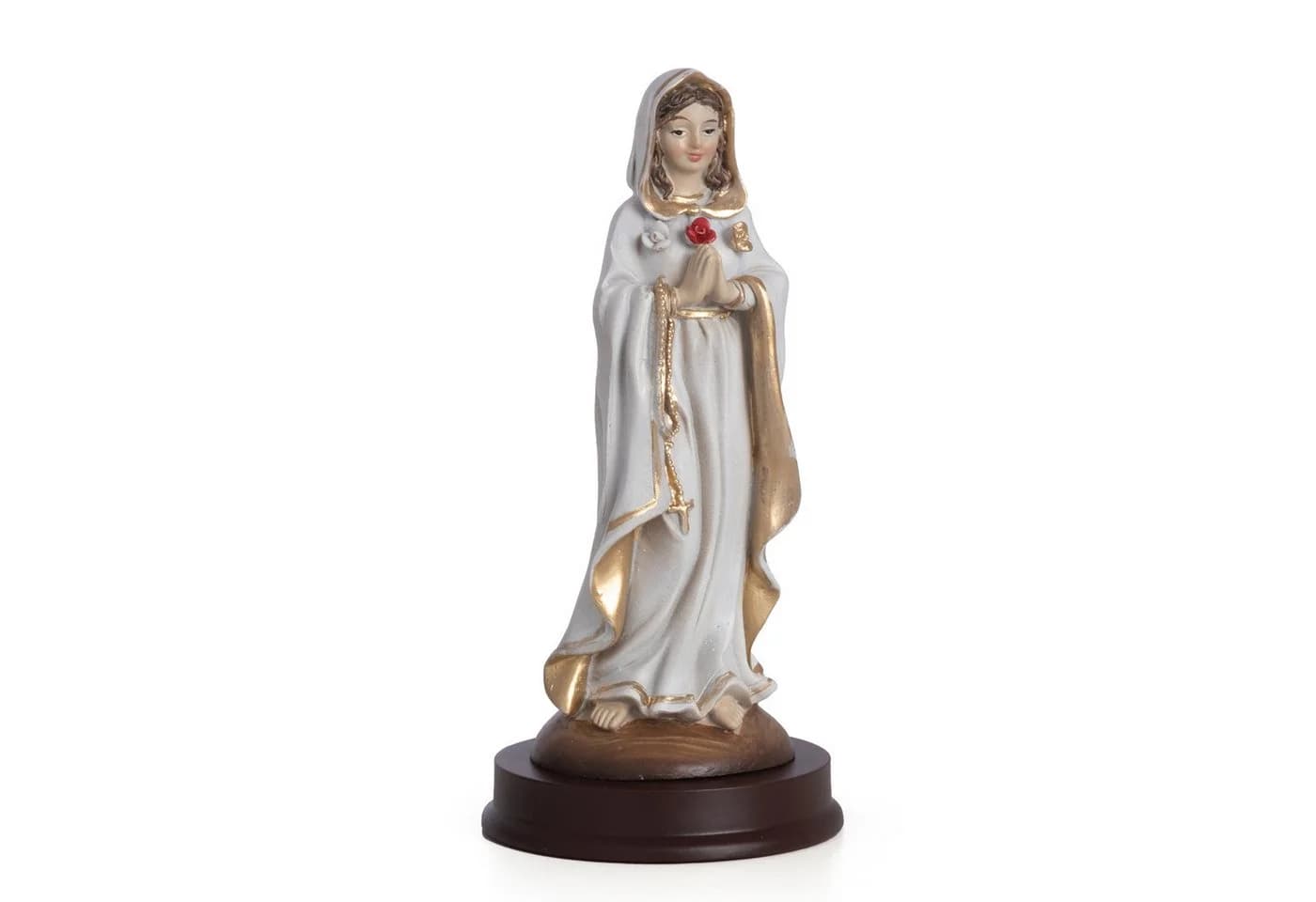 Moritz Marienfigur 14 cm Weiß/Gold Polyresin Statue - Bild 2