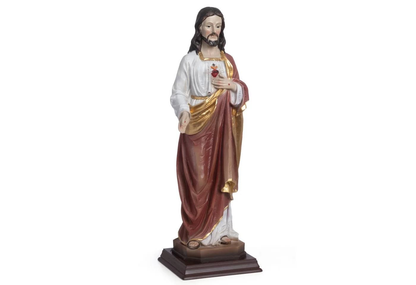 Moritz Dekofigur Jesusfigur Herz Jesu 31,5 cm mit Sockel aus Polyresin - Bild 2