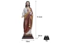 Moritz Dekofigur Jesusfigur Herz Jesu 31,5 cm mit Sockel aus Polyresin Bild 3