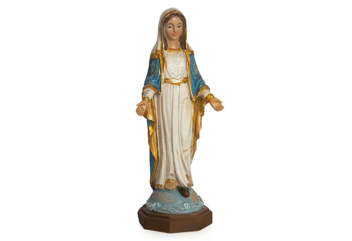 Moritz Dekofigur Jungfrau Maria Statue Blau-Gold Polyresin - Bild 2