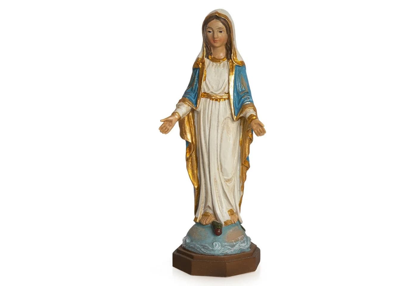 Moritz Dekofigur Jungfrau Maria Statue Blau-Gold Polyresin - Bild 4