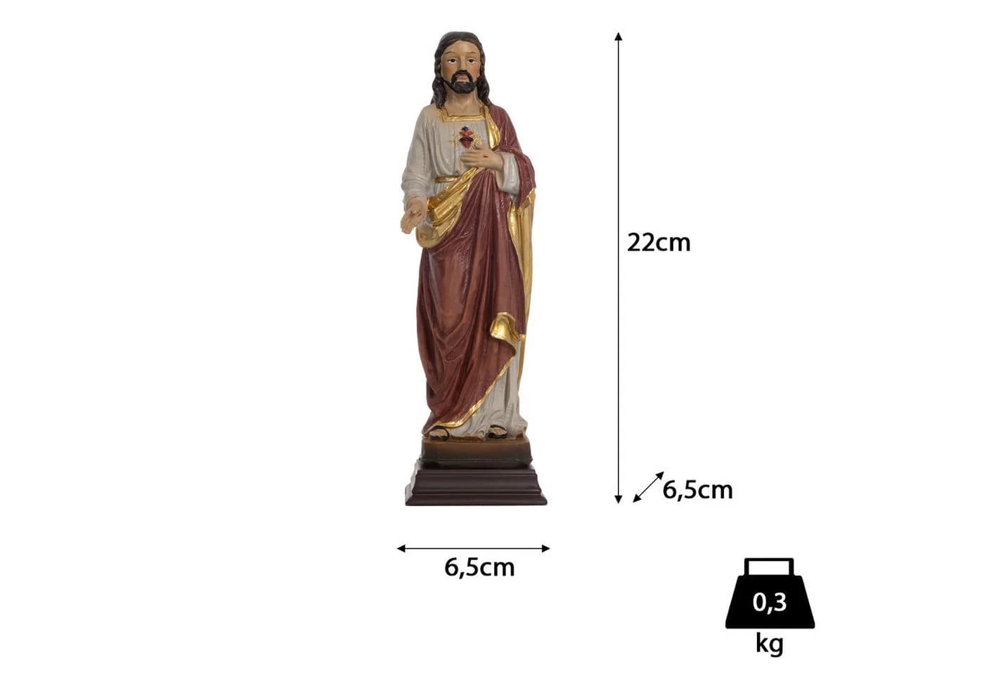 Moritz Dekofigur Jesus Christus Statue 22 cm Heiligenfigur - Bild 3