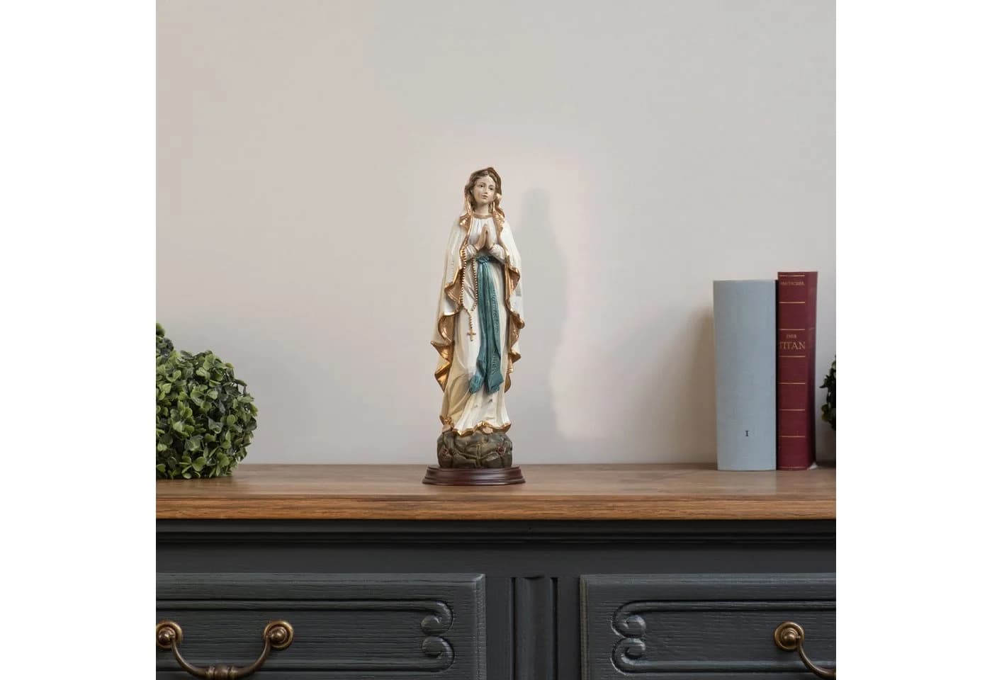 Moritz Dekofigur Jungfrau Maria Statue 31 cm Weiß Polyresin