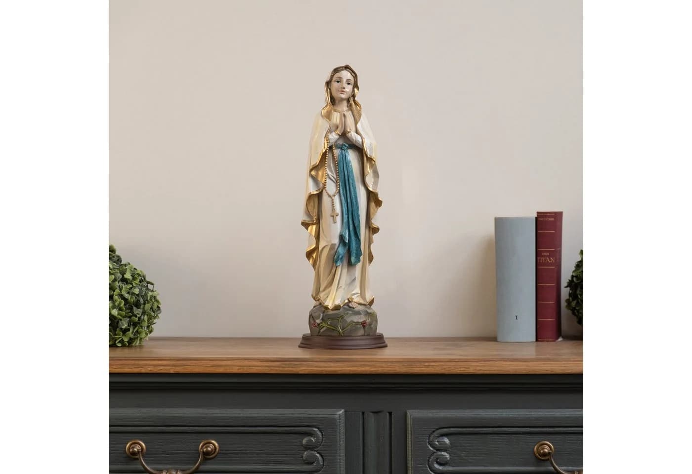 Moritz Marienfigur 42,5 cm mit Rosenkranz Polyresin
